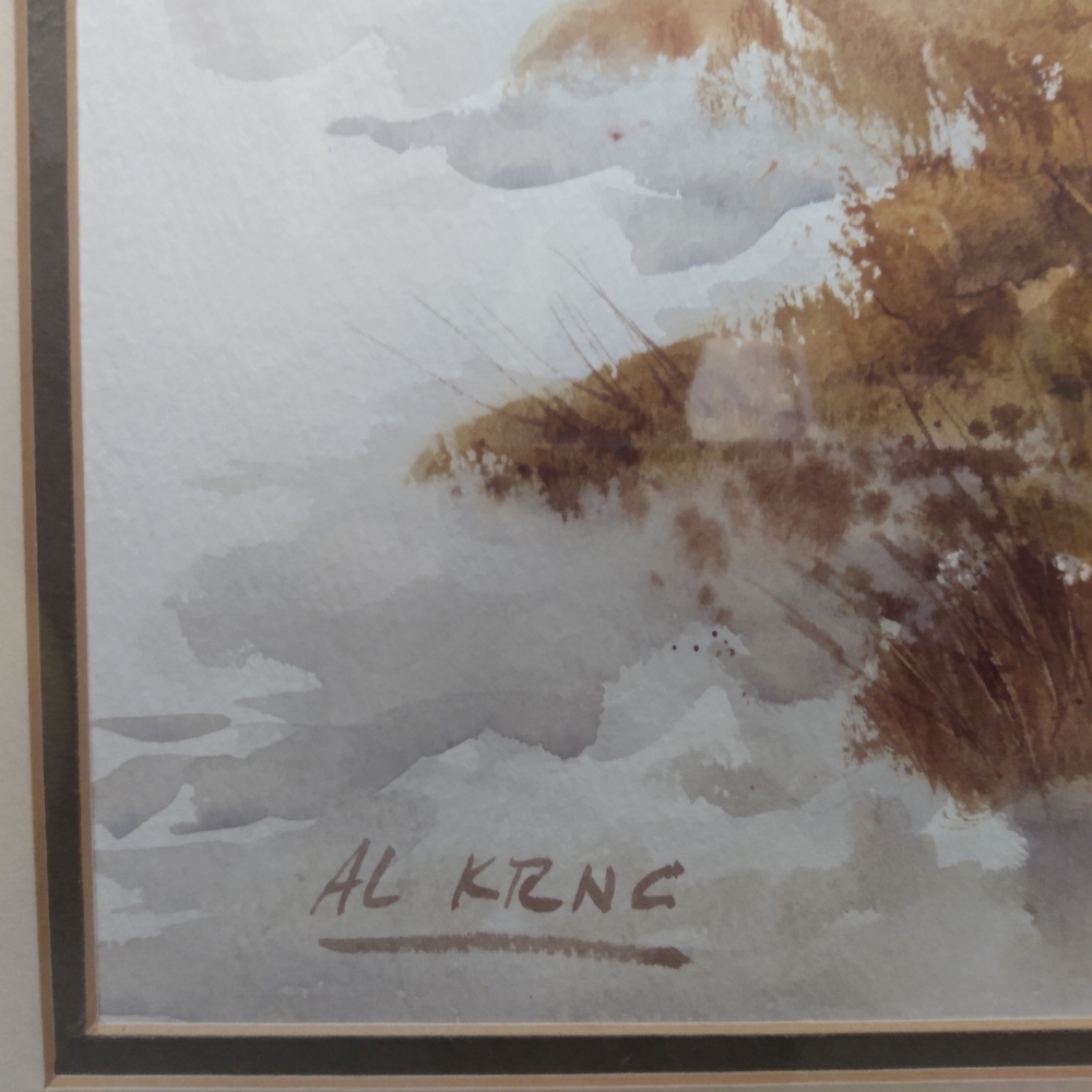 Art fine art watercolor painting landscape Framed - Picture 2 of 4